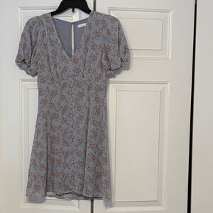 Lush Lavender Floral Mini Dress